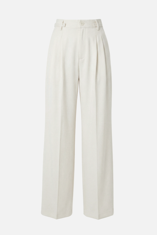 AMBRETTE fluid wide-leg trousers with pleats