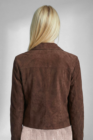 Giubbino corto CAPUCINE effetto scamosciato