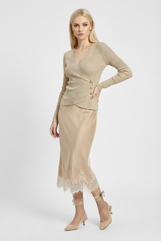 Gonna midi VERSAILLES con pizzo