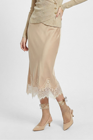 Gonna midi VERSAILLES con pizzo