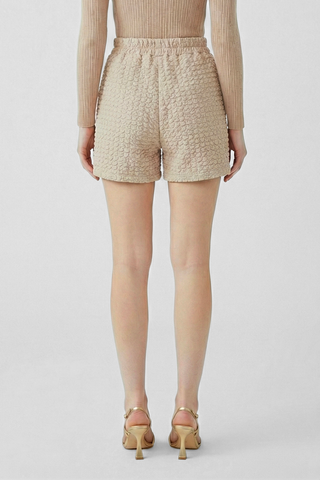 ANNETTE shorts with three-dimensional texture and elasticated bustier