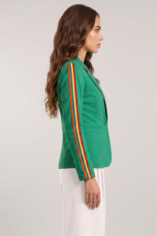 Giacca in cotone FAUSTINE con bande multicolor - immagine 3