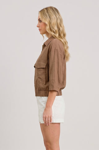 Giubbino donna leggero m/m MADISON con zip misto viscosa - immagine 3