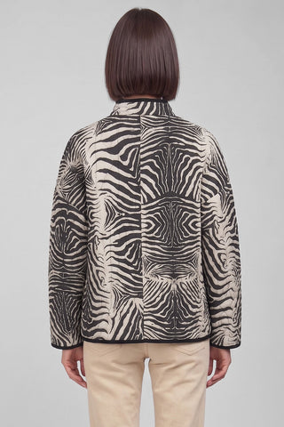 Giacca trapuntata donna VAIRA  con stampa zebra Oversize