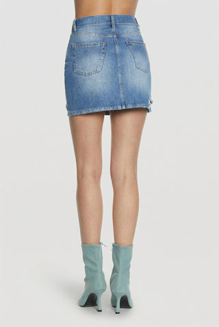 Minigonna donna KENDALL in denim fit avvolgente Relish - immagine 4