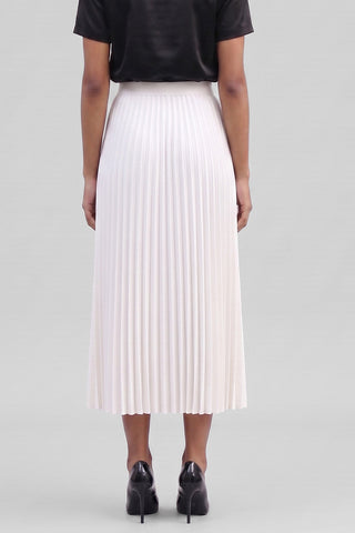 YVONNE midi pleated fabric skirt