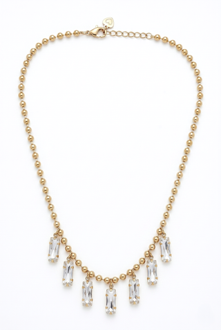 SHINE necklace in stainless steel and crystals
