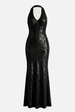 ANTIBES sleeveless full sequin maxi dress
