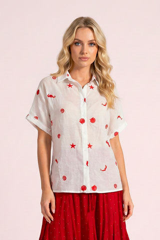 Camicia LAURENCE con ricami