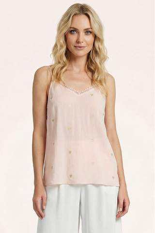 Lace and embroidered heart BALTISAN top