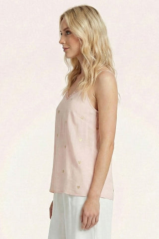 Lace and embroidered heart BALTISAN top