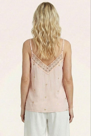 Lace and embroidered heart BALTISAN top