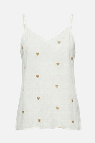 Lace and embroidered heart BALTISAN top