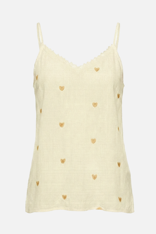 Lace and embroidered heart BALTISAN top