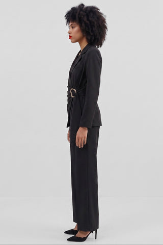 Coordinato donna PALARAY pantalone palazzo e giacca con fusciacca