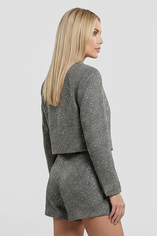 Giacca Blazer VIERZON principe di galles con micro paillettes
