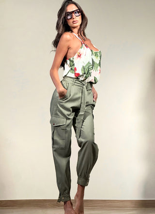 Top VALENTINE stampa tropicale