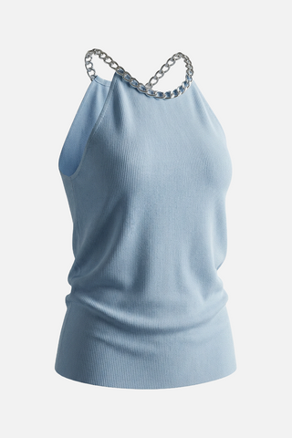 KYLA top with chain neckline