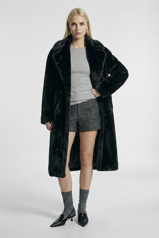 ANEMONE long Teddy coat