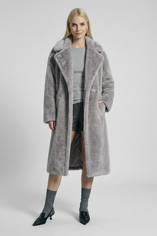 ANEMONE long Teddy coat