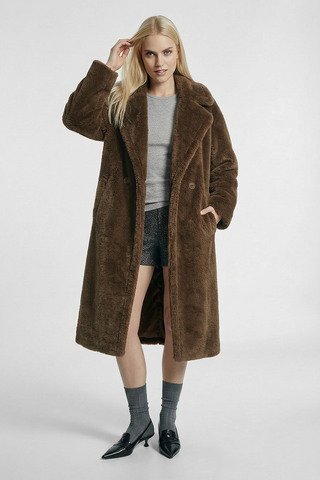 ANEMONE long Teddy coat