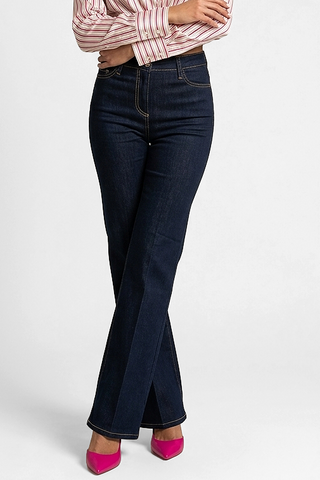 Jeans donna Relish HARBADAM vita alta a zampa svasato in misto cotone