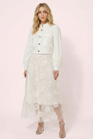 Camicia JOLE crop m/l scollo coreana