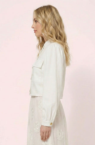 Camicia JOLE crop m/l scollo coreana