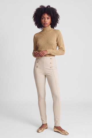 AMBLEON leggings with gold buttons SuperFit