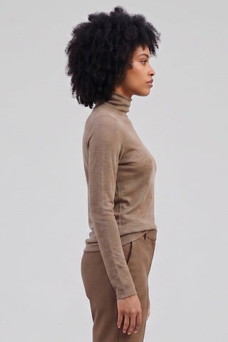 Maglia donna dolcevita JULY m/l viscosa e cashmere