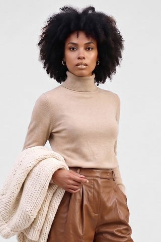 Maglia donna DIORE a collo alto manica lunga