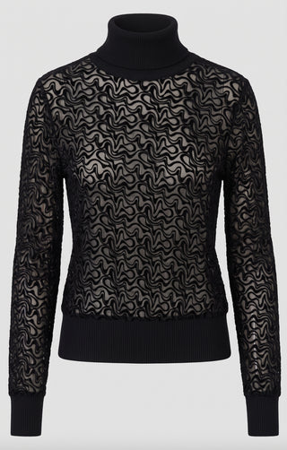 Maglia donna SILENA stampa floccata  in viscosa