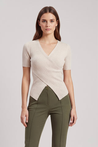 Maglia SVEVA m/m con scollo incrociato misto viscosa - immagine 2