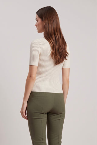 Maglia SVEVA m/m con scollo incrociato misto viscosa - immagine 4