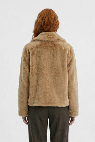 CHELSEA faux fur jacket with zip