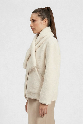 ALBON jacket with integrated scarf collar