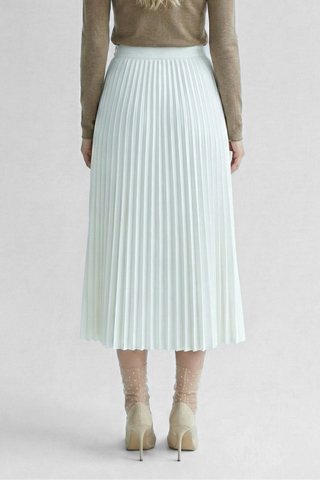 YVONNE midi pleated fabric skirt