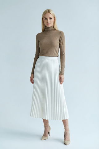 Gonna midi YVONNE in tessuto plissè