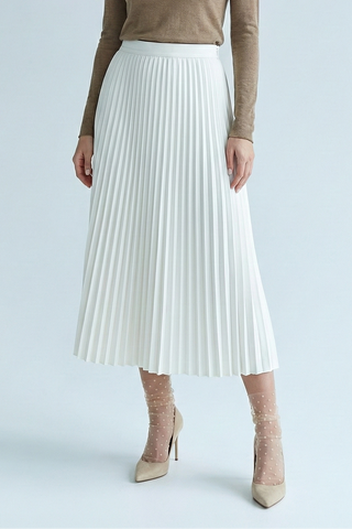 Gonna midi YVONNE in tessuto plissè