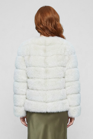 RENNES faux fur coat with hooks