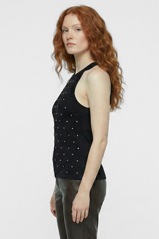 MONTILLY knit top with rhinestones