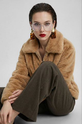 Giubbino CHELSEA in pelliccia sintetica con zip