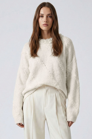 Maxi pullover FIONA con rouches sul collo