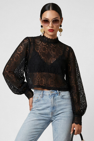 Blusa DIDIANE in pizzo m/l