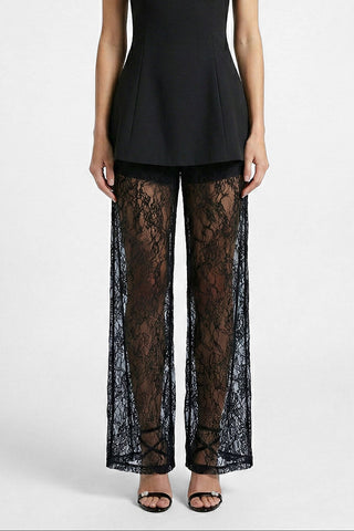 Pantaloni ampi in pizzo EMILY
