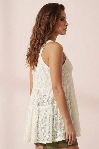 TAYLOR flared lace tunic top