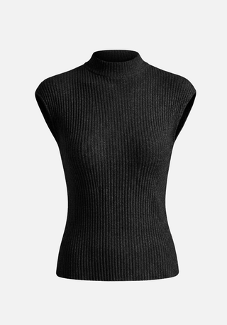 Maglia m/m JUDITH a coste larghe in tessuto lurex