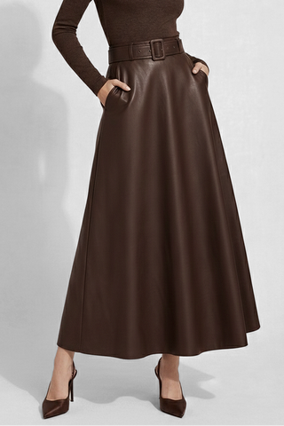 Maxi gonna SCARLETT ecopelle