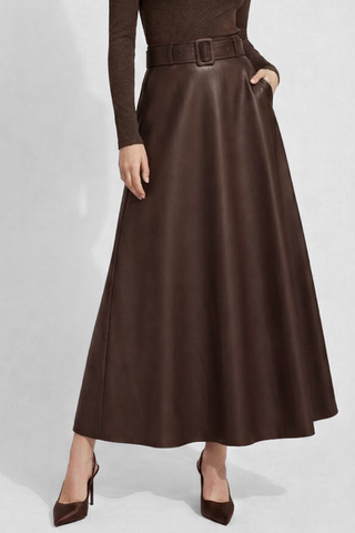 SCARLETT faux leather maxi skirt