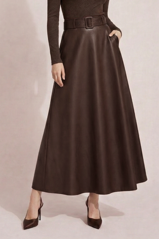 Maxi gonna SCARLETT ecopelle